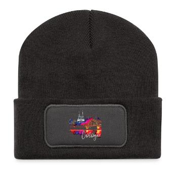 Cologne Skyline Cologne Cathedral Germany City Colorful - Recycled Patch Beanie - dark grey - Front