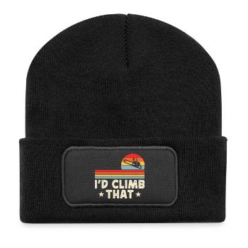 Baumpfleger Holzarbeiter Waldarbeiter Geschenk - Recycelte Patch Beanie - Schwarz - Vorne