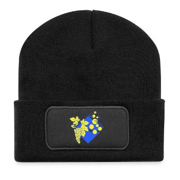 Logo revisited the Marne - Recycled Patch Beanie - black - Front