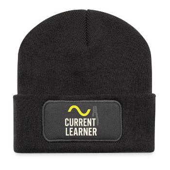 Apprentice electrician, student in the electrical trade - Recycled Patch Beanie - dark grey - Front