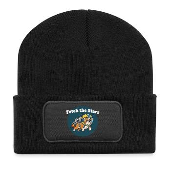 Aller chercher les étoiles Bulldog astronaute - Beanie recyclé à patch - noir - Devant