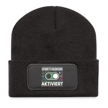 Mode anniversaire activé - Beanie recyclé à patch - charbon - Devant