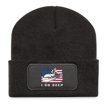 July 6 Submarine Submarine Veteran Navy USA - Recycled Patch Beanie - dark grey - Front