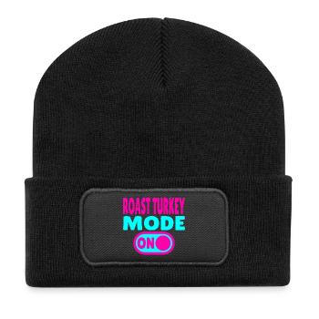 Roast Turkey Mode ON - Recycled Patch Beanie - black - Front