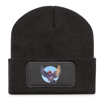 Pigeons Pigeon - Beanie recyclé à patch - charbon - Devant
