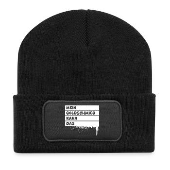 Goldsmith as a profession - Recycled Patch Beanie - black - Front