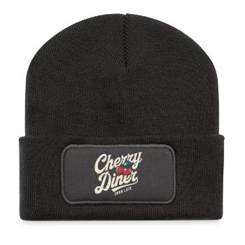 Dîner rétro - Beanie recyclé à patch - charbon - Devant