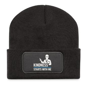 Sympathie anti-harcèlement, Lève-toi - Beanie recyclé à patch - charbon - Devant