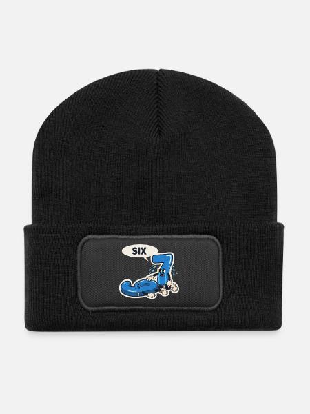67 Six Seven Meme Weihnachten Italian meme - Recycelte Patch Beanie - Schwarz