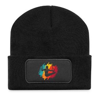 Gymnasts Retro Gymnastics Ring Gymnastics Gymnastics - Recycled Patch Beanie - black - Front