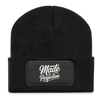 Fait à la perfection mûri à la perfection parfait - Beanie recyclé à patch - noir - Devant
