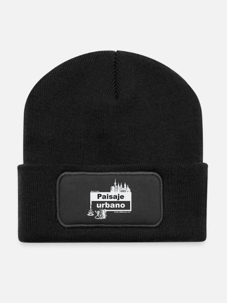 Cityscape - Spanish - ready when you are - Recycled Patch Beanie - black