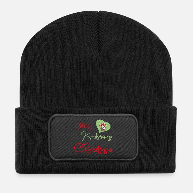K-Drama Weihnachtsromanz von Noël - Recycelte Patch Beanie - Schwarz