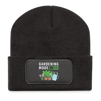 Würmer Kompost Geschenk - Recycelte Patch Beanie - Dunkelgrau - Vorne