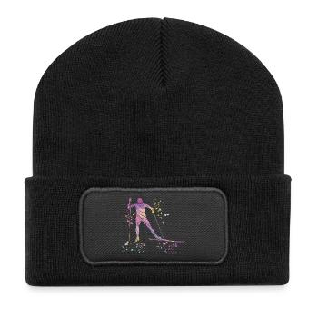 Ski de fond Ski de fond - Beanie recyclé à patch - noir - Devant