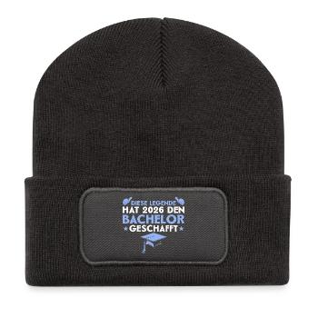 Examen de licence réussi 2026 Licence - Beanie recyclé à patch - charbon - Devant
