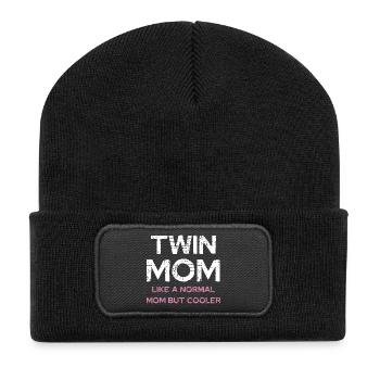 Twin mom - cooler than normal mom - Recycled Patch Beanie - black - Front