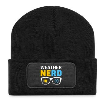 Sturm Meteorologie Meteorologe Tornado - Recycelte Patch Beanie - Schwarz - Vorne