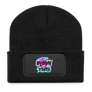 Ne me déshabillez pas si ça - Beanie recyclé à patch - noir - Devant