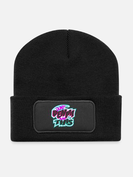 Ne me déshabillez pas si ça - Beanie recyclé à patch - noir