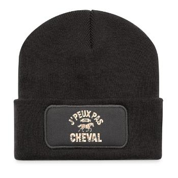 J'Peux Pas J'Ai Cheval - Beanie recyclé à patch - charbon - Devant