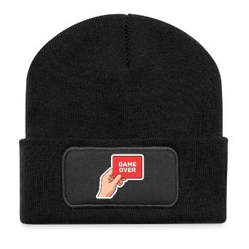 Game Over Rétro Sign - Beanie recyclé à patch - noir - Devant