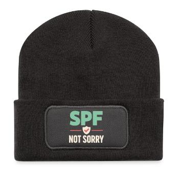 Culture SPF Identité Soins de la peau Humour - Beanie recyclé à patch - charbon - Devant