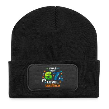 I was 6 Now Level 7 - 67 six seven - Recycelte Patch Beanie - Schwarz - Vorne