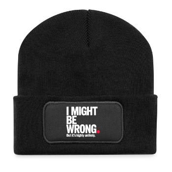 Might Be Wrong But Highly Unlikely Know-It-All - Recycled Patch Beanie - black - Front