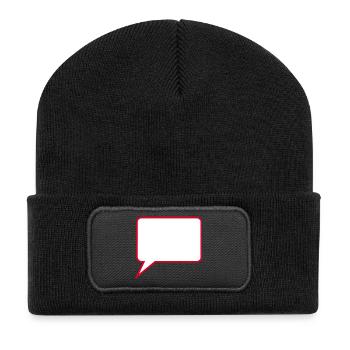Personalize your own speech bubble comic - Recycled Patch Beanie - black - Front