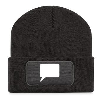 Personalize your own speech bubble comic - Recycled Patch Beanie - dark grey - Front