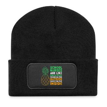 School Nurse Hospital Medicine - Recycled Patch Beanie - black - Front
