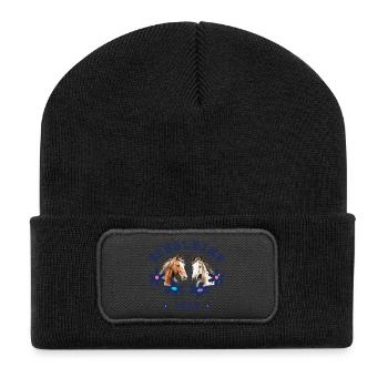 Schoolchild 2026 - Horses Horse - Recycled Patch Beanie - black - Front