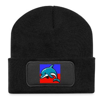 dolphin - Recycled Patch Beanie - black - Front