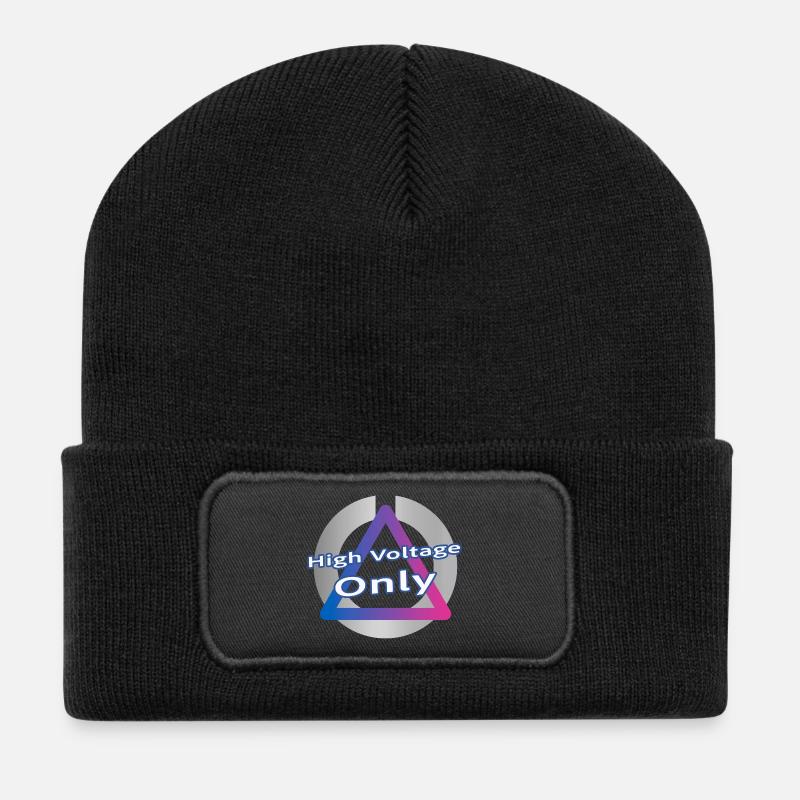 Electro Neon - Beanie recyclé à patch - noir