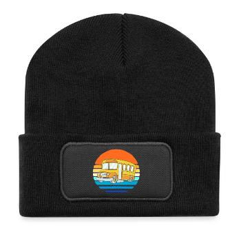 Chauffeur de bus scolaire Chauffeur de bus scolaire - Beanie recyclé à patch - noir - Devant