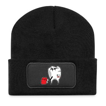 Tooth Boxer Knockout - Recycled Patch Beanie - black - Front