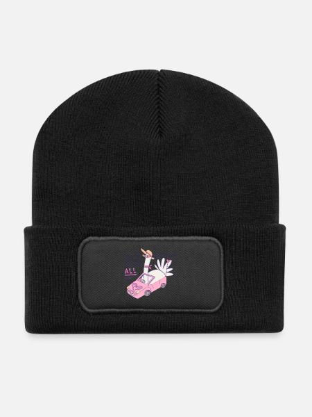 Who needs valentines day? - Recycelte Patch Beanie - Schwarz