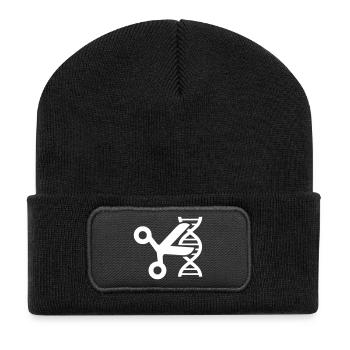 CRISPR DNA Scissors Genetics - Recycled Patch Beanie - black - Front