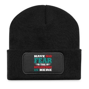 N’ayez crainte, l’Hotelkaufmann est là Tenue - Beanie recyclé à patch - noir - Devant