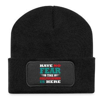 Have no Fear the Gabelstaplerfahrer is here Outfit - Recycelte Patch Beanie - Schwarz - Vorne