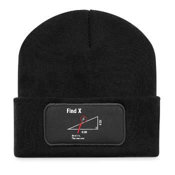 Trouver X Math Lover Mathématicien Professeur de mathématiques - Beanie recyclé à patch - noir - Devant