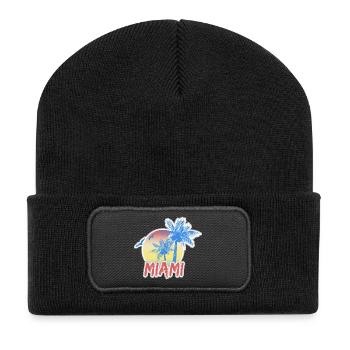 Miami Beach - Recycled Patch Beanie - black - Front