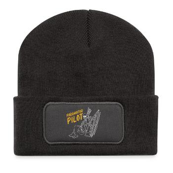 Gleitschirm Gleitsegelfliegen Paragliding - Recycelte Patch Beanie - Dunkelgrau - Vorne