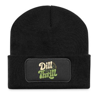 Coup de pied d’aneth | Jeux de mots sur les herbes et le jardin de cuisine - Beanie recyclé à patch - noir - Devant