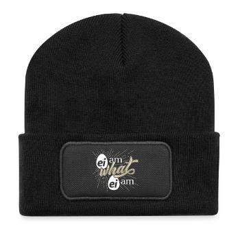 Fans de poulet - Coq - Coq - Diction - Bio - Beanie recyclé à patch - noir - Devant