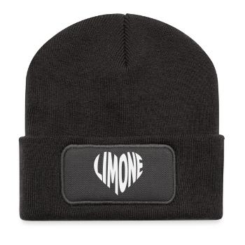 Conception en cœur de citron vert - Beanie recyclé à patch - charbon - Devant