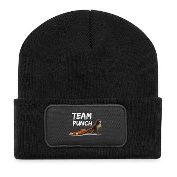Team Punch Viral Monkey Shirt - Recycelte Patch Beanie - Schwarz - Vorne