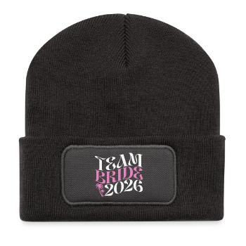 Team Bride Hen Party Bachelorette Party 2026 - Recycled Patch Beanie - dark grey - Front