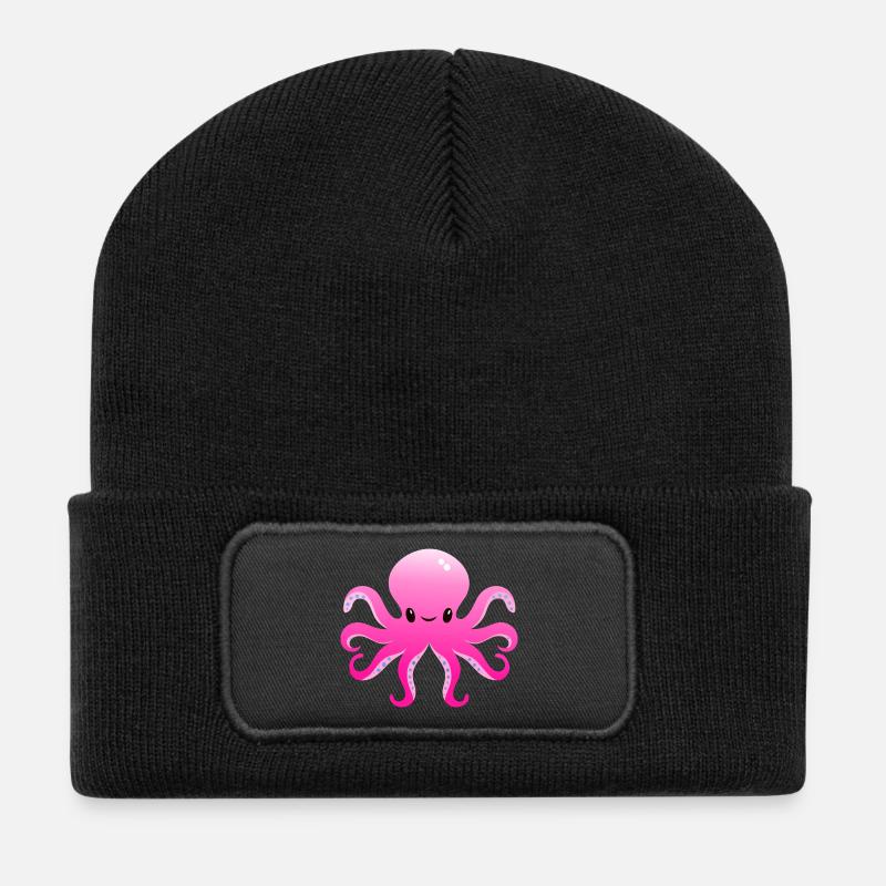 Octopussy - Recycelte Patch Beanie - Schwarz